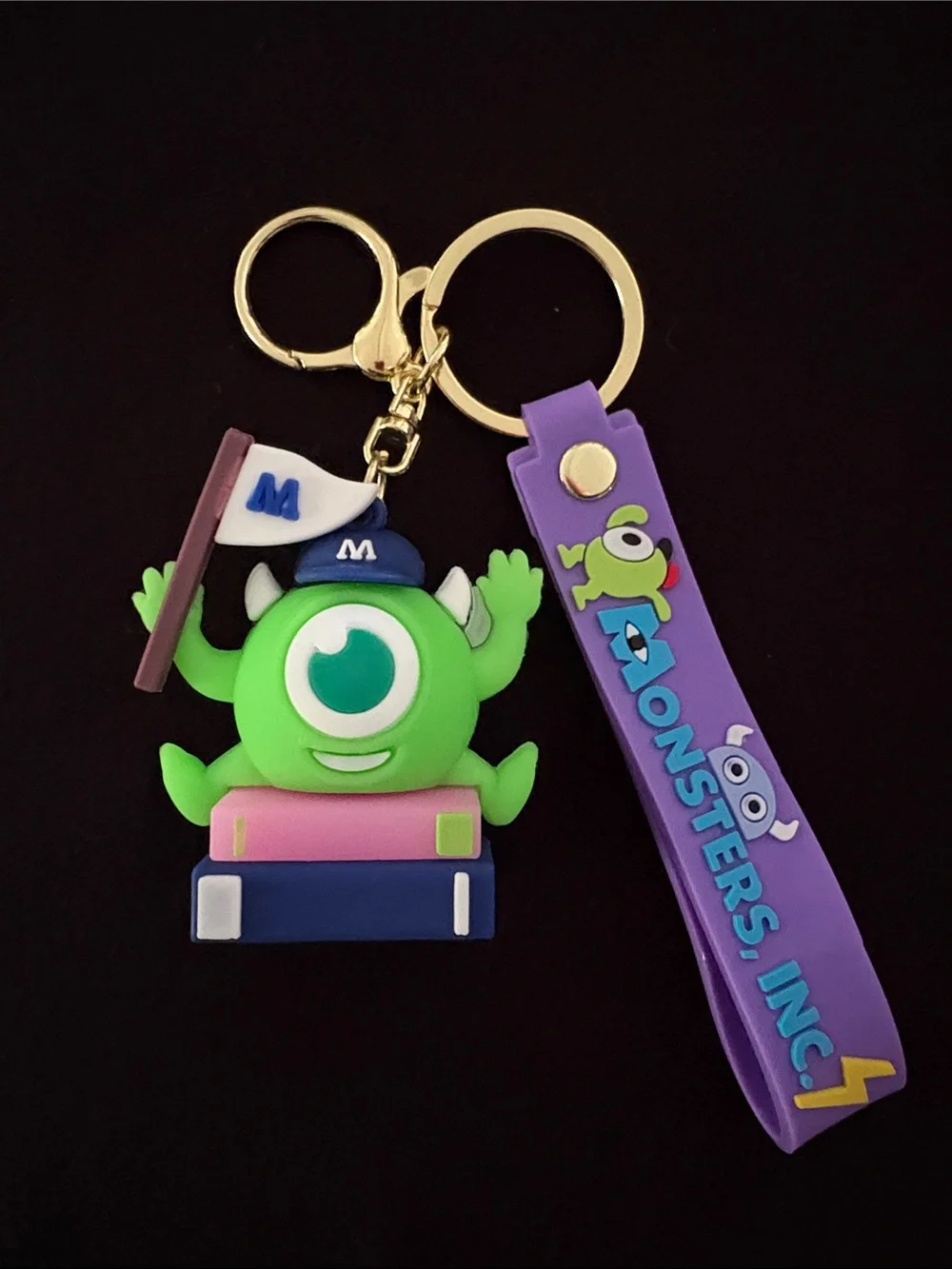 Mike Wazowski Monsters Inc Monsters University Bag Charm Keychain with Strap